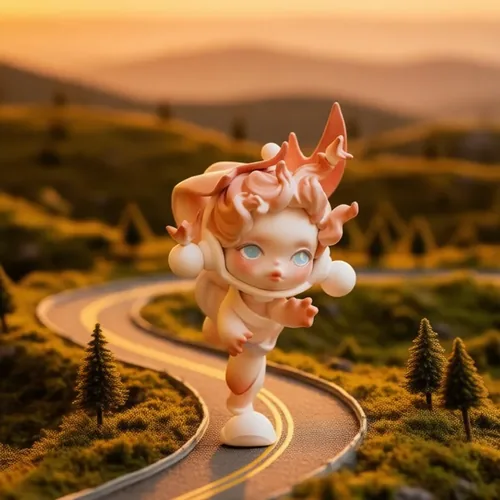 AI photo editor result — Change Background: Put it beside a tiny mountain road.